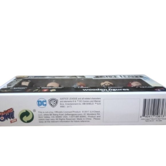 Pin Mate Wood Figures DC Justice League Batman Wonder Woman Aquaman Flash Cyborg - Picture 2 of 4